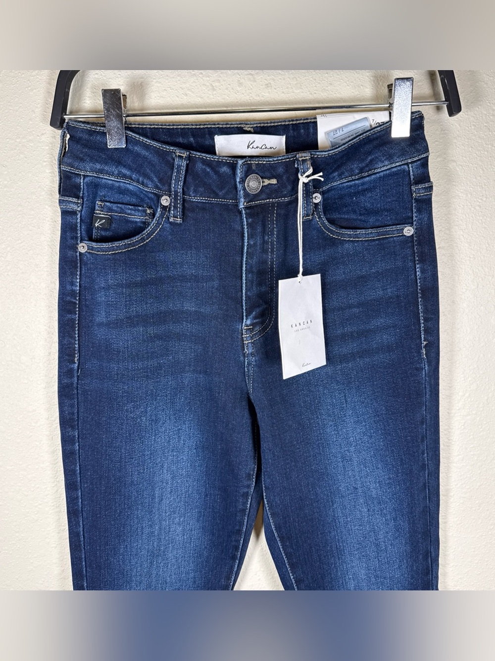 KanCan High Rise Flare Jeans Dark Wash Stretch Denim KC7124D Size 7/27 Western - Picture 2 of 8